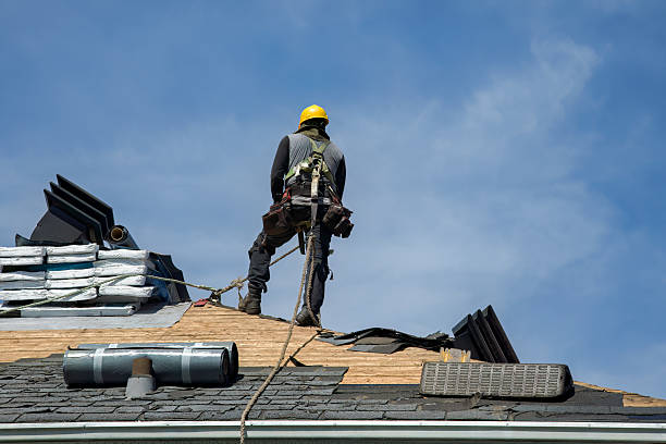 Professional Gutter Installation technician working in Clarksburg, OH